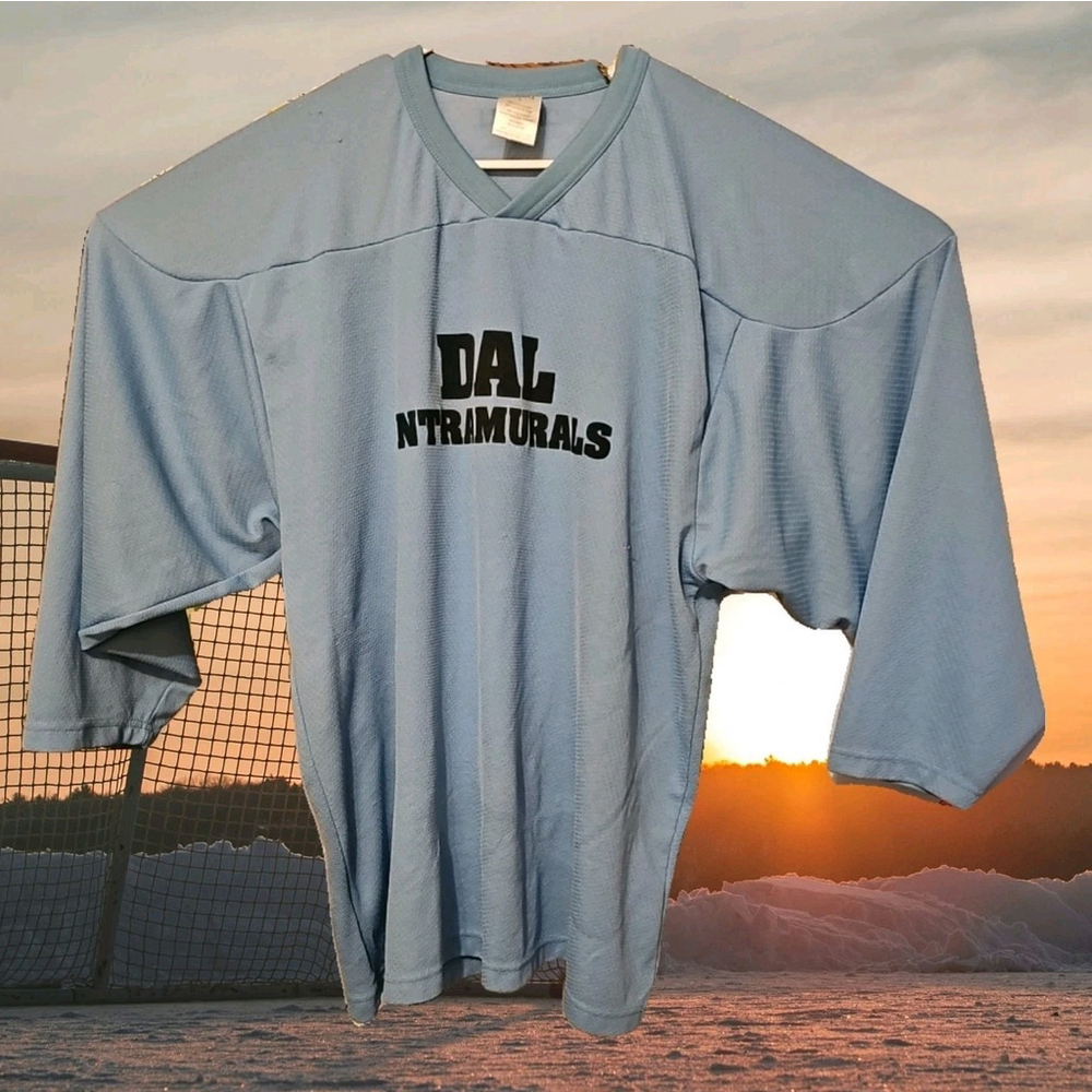Dalhousie University DAL Intramurals Hockey Jersey Size Large Blue Nova Scotia